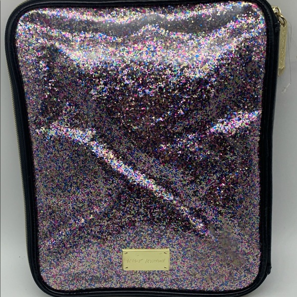 Betsey Johnson silver  glitter iPad tablet case - Picture 2 of 10